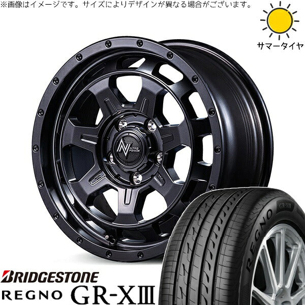 ブリヂストン レグノ GR-X3 RV 215/60R16 ＋ ナイトロパワー M7 ファランクス バレルブラック 16インチ 7J +40 5H114.3P サマー・ホイール4本セット。1枚目。