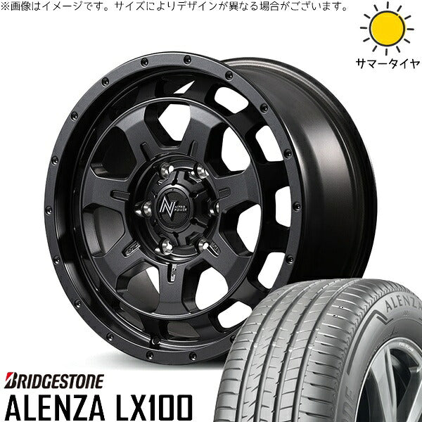 ブリヂストン アレンザ LX100 265/70R17 ＋ ナイトロパワー M7 ファランクス バレルブラック 17インチ 7.5J +45 6H139.7P サマー・ホイール4本セット。1枚目。