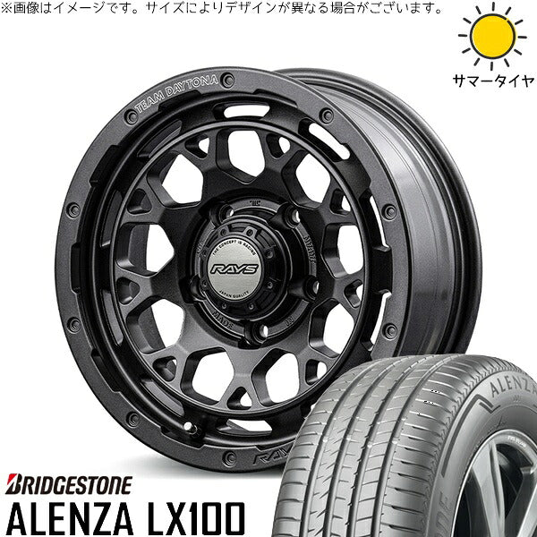 ブリヂストン アレンザ LX100 (ALENZA LX100) 215/70R16 ＋ チームデイトナ M9+ SPEC-M セミグロススーパーダークガンメタ 16インチ 5.5J +20 5H139.7P サマー・ホイール4本セット。1枚目。