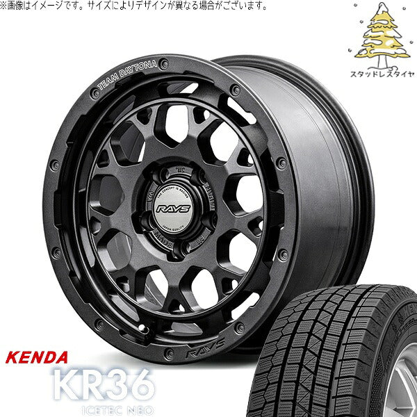 ケンダ アイステックネオ KR36 (ICETEC NEO KR36) 225/50R17 ＋ チームデイトナ M9+ SPEC-M セミグロススーパーダークガンメタ 17インチ 7.0J +40 5H114.3P スタッドレス・ホイール4本セット。1枚目。