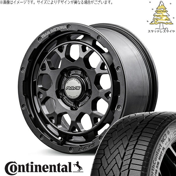 コンチネンタル ノースコンタクト セブン (NorthContact7) 235/60R18 ＋ チームデイトナ M9+ SPEC-M セミグロススーパーダークガンメタ 18インチ 7.5J +38 5H114.3P スタッドレス・ホイール4本セット。1枚目。