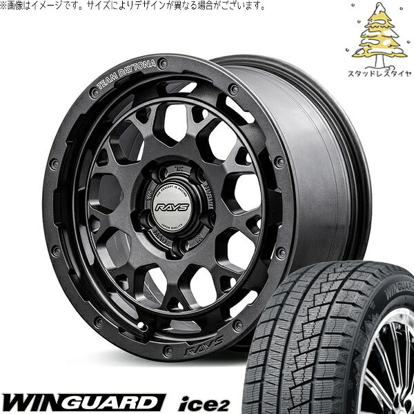 ネクセン ウィンガード アイス2 (WinGUARD ice2) 215/45R17 ＋ チームデイトナ M9+ SPEC-M セミグロススーパーダークガンメタ 17インチ 7.0J +40 5H114.3P スタッドレス・ホイール4本セット。1枚目。