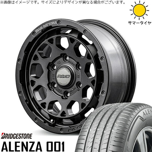 ブリヂストン アレンザ001 (ALENZA001) 215/65R16 ＋ チームデイトナ M9+ SPEC-M セミグロススーパーダークガンメタ 16インチ 6.5J +38 6H139.7P サマー・ホイール4本セット。1枚目。