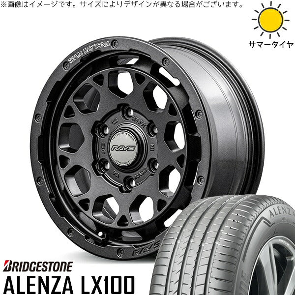 ブリヂストン アレンザ LX100 (ALENZA LX100) 215/70R16 ＋ チームデイトナ M9+ SPEC-M セミグロススーパーダークガンメタ 16インチ 6.5J +38 6H139.7P サマー・ホイール4本セット。1枚目。