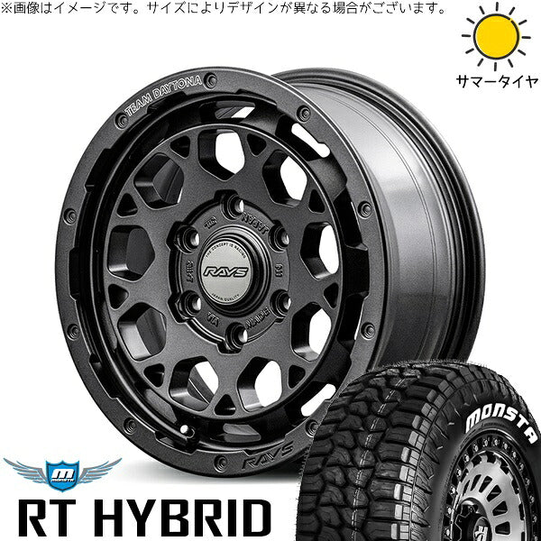 モンスタタイヤ RTハイブリッド (RT HYBRID) 285/70R17 ＋ チームデイトナ M9+ SPEC-M セミグロススーパーダークガンメタ 17インチ 8J +20 6H139.7P サマー・ホイール4本セット。1枚目。