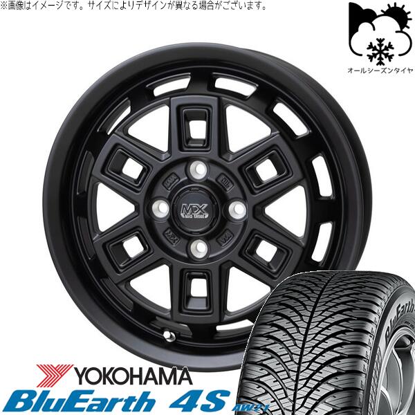 ヨコハマタイヤ ブルーアース4S AW21 215/70R16 ＋ マッドクロス アイヴァー マットブラック 16インチ 6.5J +38 6H139.7P オールシーズン・ホイール4本セット。1枚目。