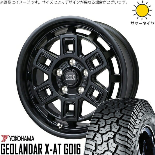 ヨコハマタイヤ ジオランダー X-A/T G016 (GEOLANDAR X-A/T G016) 215/70R16 ＋ マッドクロス アイヴァー マットブラック 16インチ 7J +38 5H114.3P サマー・ホイール4本セット。1枚目。