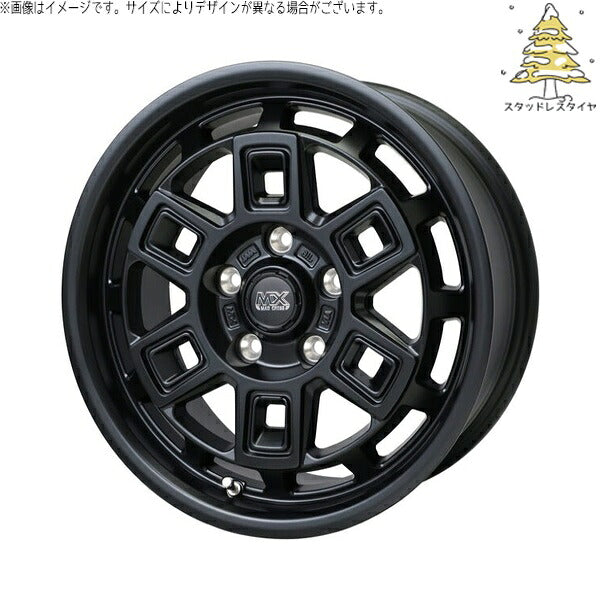 輸入スタッドレスタイヤ（銘柄指定不可） 205/65R16 ＋ マッドクロス アイヴァー マットブラック 16インチ 7.0J +38 5H114.3P ホイール4本セット。1枚目。