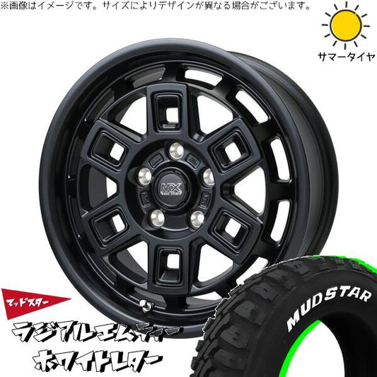 マッドスター ラジアル M/T (RADIAL M/T) 225/70R16 ＋ マッドクロス アイヴァー マットブラック 16インチ 7J +38 5H114.3P サマー・ホイール4本セット。1枚目。