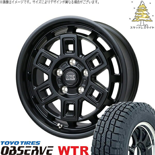 トーヨータイヤ オブザーブ W/T-R 245/65R17 ＋ マッドクロス アイヴァー マットブラック 17インチ 7J +38 5H114.3P スタッドレス・ホイール4本セット。1枚目。