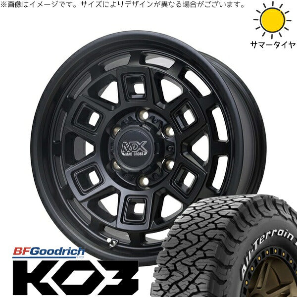 BFグッドリッチ オールテレーン T/A KO3 175/80R16 ＋ マッドクロス アイヴァー マットブラック 16インチ 5.5J +20 5H139.7P サマー・ホイール4本セット。1枚目。