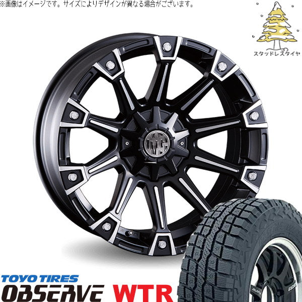 トーヨータイヤ オブザーブ W/T-R 265/70R17 ＋ マーテルギア モンスター マットブラックポリッシュ 17インチ 8J +20 6H139.7P スタッドレス・ホイール4本セット。1枚目。