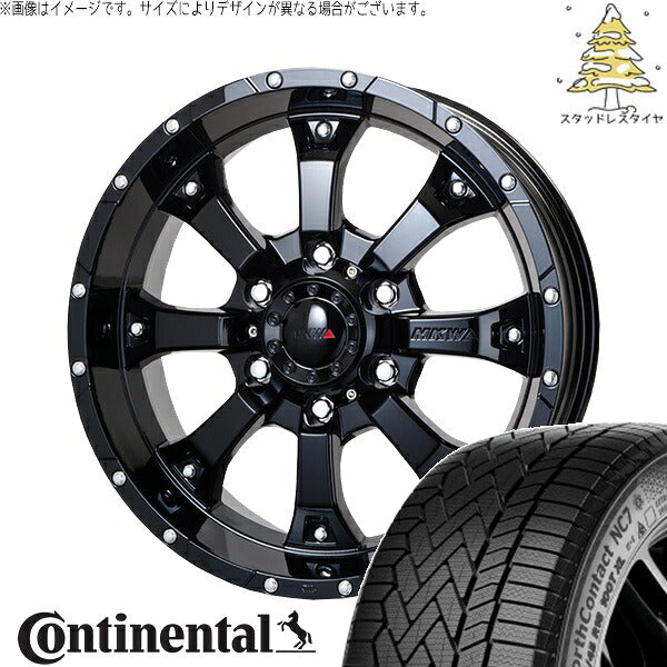 コンチネンタル ノースコンタクト NC7 215/60R16 ＋ MKW MK-46 グロスブラック 16インチ 7J +42 5H114.3P スタッドレス・ホイール4本セット。1枚目。