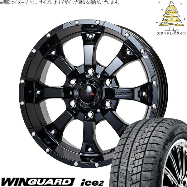 ネクセン ウィンガード アイス2 205/60R16 ＋ MKW MK-46 グロスブラック 16インチ 7J +42 5H114.3P スタッドレス・ホイール4本セット。1枚目。
