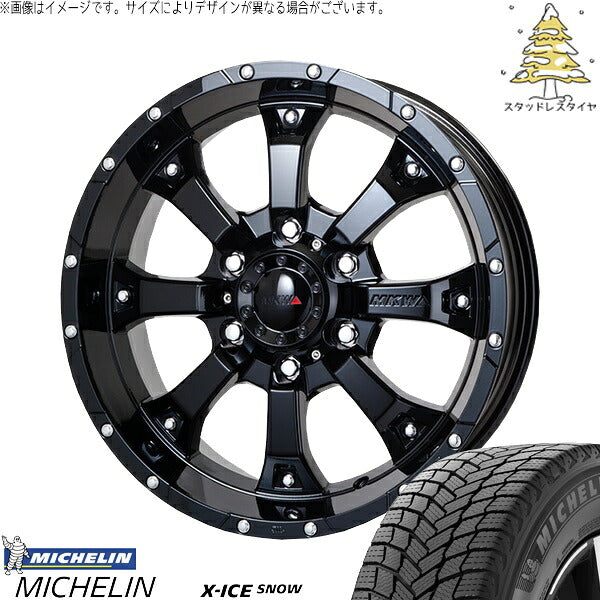 ミシュラン エックスアイス スノー 265/70R17 ＋ MKW MK-46 グロスブラック 17インチ 8J +20 6H139.7P スタッドレス・ホイール4本セット。1枚目。