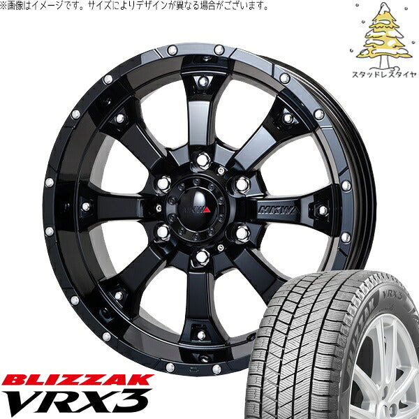 ブリヂストン ブリザック VRX3 205/65R16 ＋ MKW MK-46 グロスブラック 16インチ 7J +35 5H114.3P スタッドレス・ホイール4本セット。1枚目。