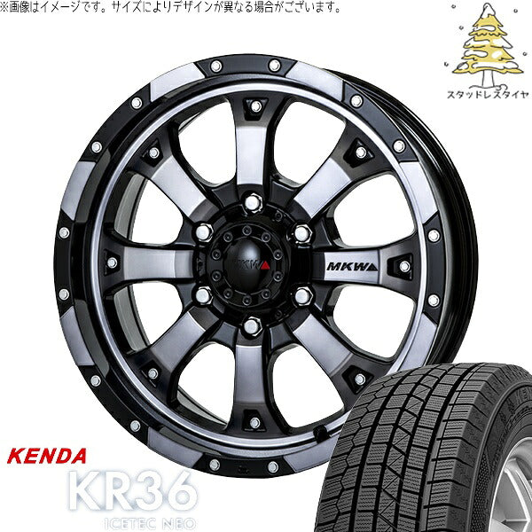 ケンダ アイステックネオ KR36 205/60R16 ＋ MKW MK-46 ダイヤカットグラファイトクリア 16インチ 7J +42 5H114.3P スタッドレス・ホイール4本セット。1枚目。