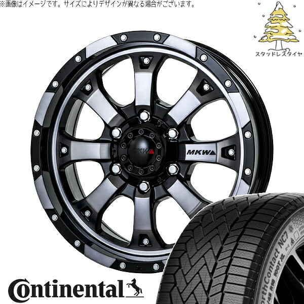 コンチネンタル ノースコンタクト NC7 205/60R16 ＋ MKW MK-46 ダイヤカットグラファイトクリア 16インチ 7J +42 5H114.3P スタッドレス・ホイール4本セット。1枚目。