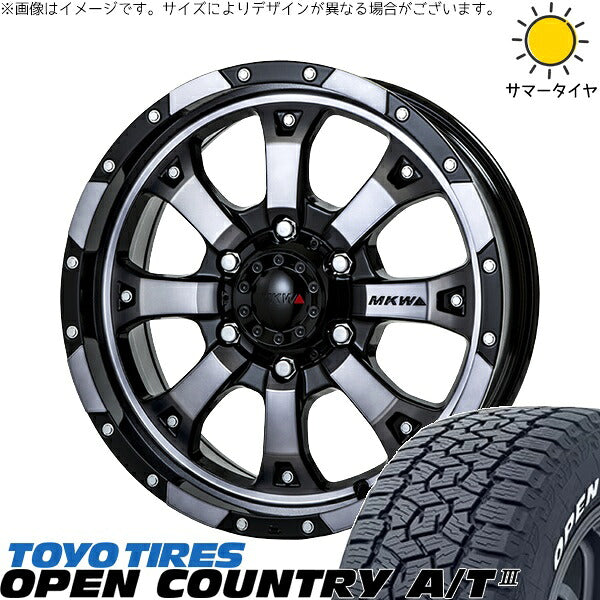 トーヨータイヤ オープンカントリー A/T3 225/70R16 ＋ MKW MK-46 ダイヤカットグラファイトクリア 16インチ 7J +42 5H114.3P サマー・ホイール4本セット。1枚目。