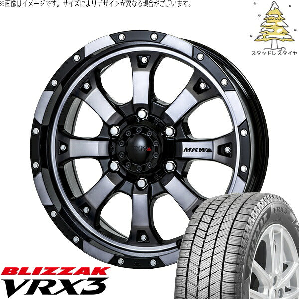 ブリヂストン ブリザック VRX3 215/70R16 ＋ MKW MK-46 ダイヤカットグラファイトクリア 16インチ 7J +42 5H114.3P スタッドレス・ホイール4本セット。1枚目。