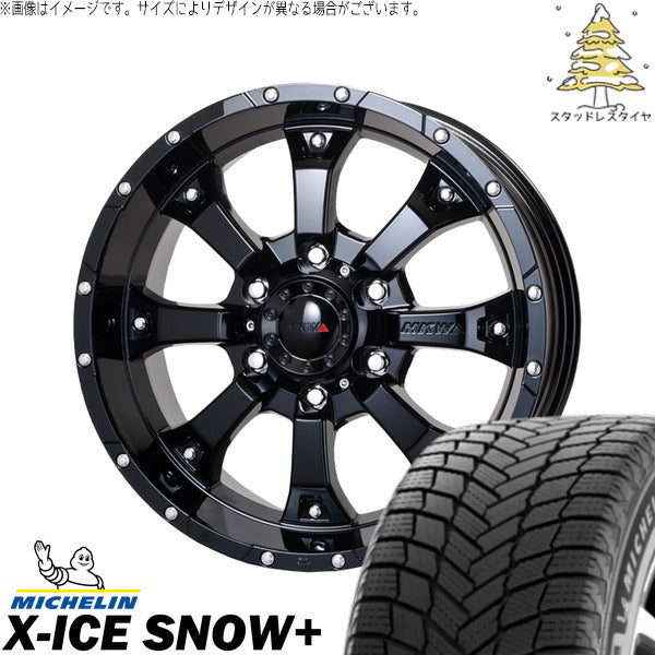 ミシュラン エックスアイス スノー+ 265/65R17 ＋ MKW MK-46 グロスブラック 17インチ 8J +20 6H139.7P スタッドレス・ホイール4本セット。1枚目。