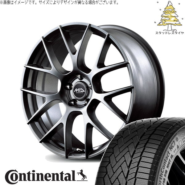 コンチネンタル ノースコンタクト NC7 235/55R19 ＋ MIDホイール レフィナーダ モーション3 ハイパーメタルコート 19インチ 7J +40 5H114.3P スタッドレス・ホイール4本セット。1枚目。