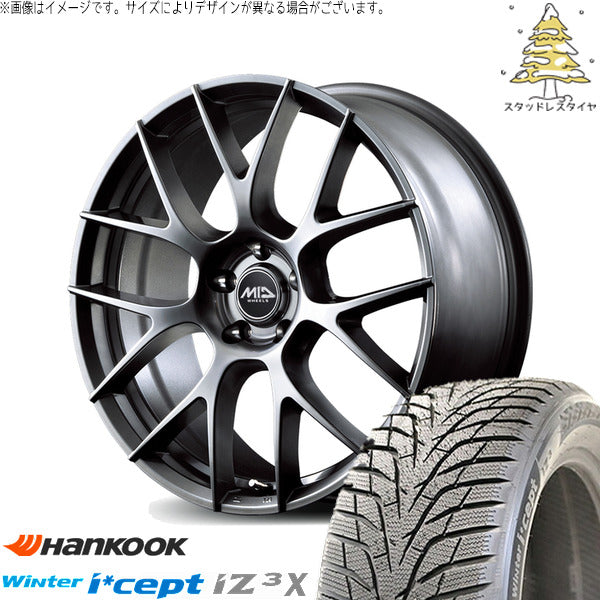 ハンコック ウィンターアイセプト IZ3X W636A 225/55R19 ＋ MIDホイール レフィナーダ モーション3 ハイパーメタルコート 19インチ 7J +40 5H114.3P スタッドレス・ホイール4本セット。1枚目。