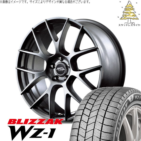 ブリヂストン ブリザック WZ-1 255/45R20 ＋ MIDホイール レフィナーダ モーション3 ハイパーメタルコート 20インチ 8.5J +44 5H114.3P スタッドレス・ホイール4本セット。1枚目。