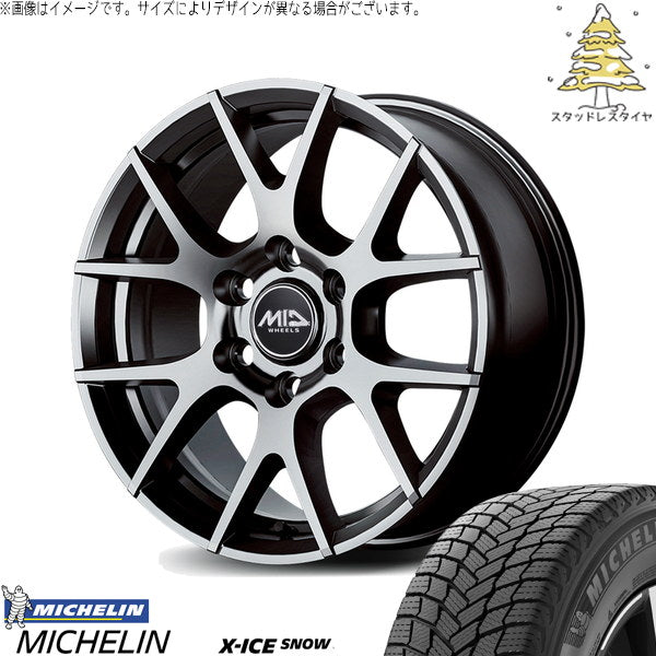 ミシュラン エックスアイス スノー 265/70R18 ＋ MIDホイール レフィナーダ モーション3 ハイパーメタルコート 18インチ 8J +50 6H139.7P スタッドレス・ホイール4本セット。1枚目。