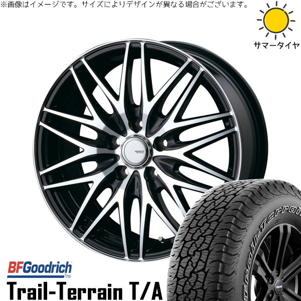 BFグッドリッチ トレイルテレーン T/A 225/60R17 ＋ アヴェント MR-10 ブラックポリッシュ 17インチ 7.0J +38 5H114.3P サマー・ホイール4本セット。1枚目。