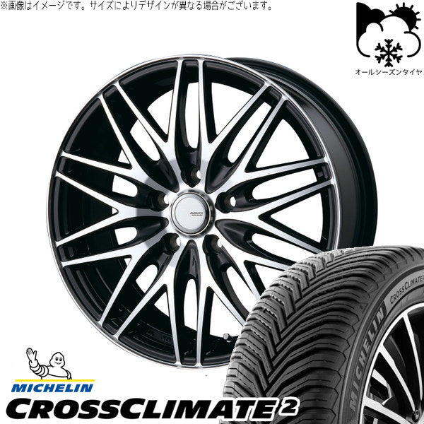 ミシュラン CROSSCLIMATE 2 235/60R18 ＋ アヴェント MR-10 ブラックポリッシュ 18インチ 7.5J +38 5H114.3P オールシーズン・ホイール4本セット。1枚目。