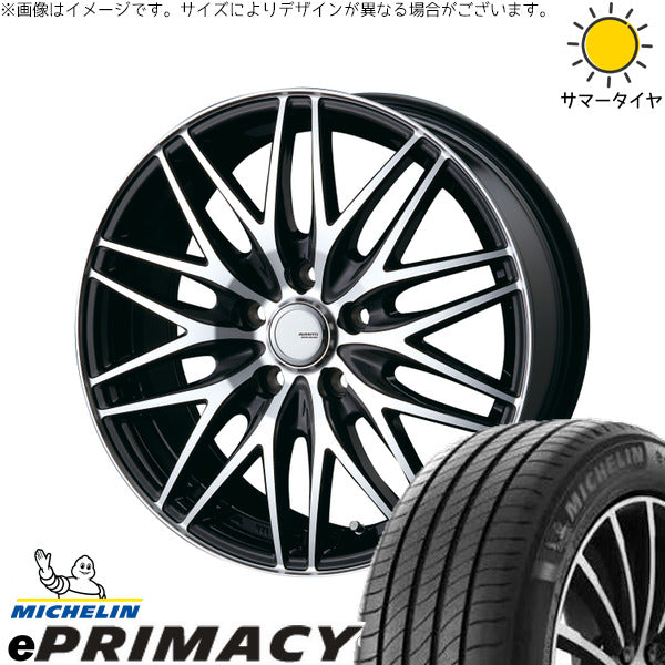 ミシュラン E PRIMACY 225/45R18 ＋ アヴェント MR-10 ブラックポリッシュ 18インチ 7.5J +48 5H114.3P サマー・ホイール4本セット。1枚目。