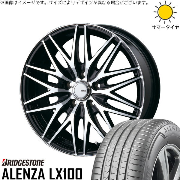ブリヂストン アレンザ LX100 225/60R17 ＋ アヴェント MR-10 ブラックポリッシュ 17インチ 7.0J +38 5H114.3P サマー・ホイール4本セット。1枚目。