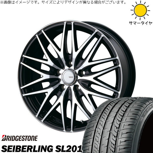ブリヂストン SEBERLING SL201 225/45R18 ＋ アヴェント MR-10 ブラックポリッシュ 18インチ 7.5J +38 5H114.3P サマー・ホイール4本セット。1枚目。