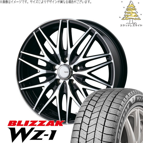 ブリヂストン ブリザック WZ-1 225/60R18 ＋ アヴェント MR-10 ブラックポリッシュ 18インチ 7.5J +38 5H114.3P スタッドレス・ホイール4本セット。1枚目。