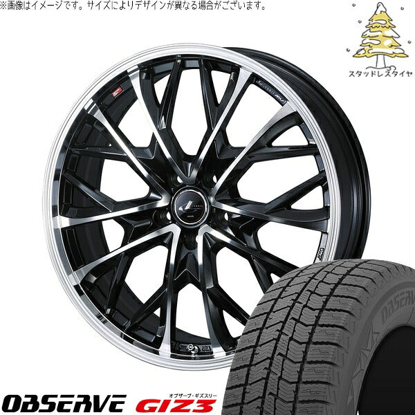 トーヨータイヤ オブザーブ GIZ3 235/50R20 ＋ レオニス MV パールブラック/ミラーカット 20インチ 8J +35 5H114.3P スタッドレス・ホイール4本セット。1枚目。