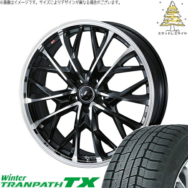 トーヨータイヤ ウィンタートランパス TX 205/60R16 ＋ レオニス MV パールブラック/ミラーカット 16インチ 6.5J +40 5H114.3P スタッドレス・ホイール4本セット。1枚目。