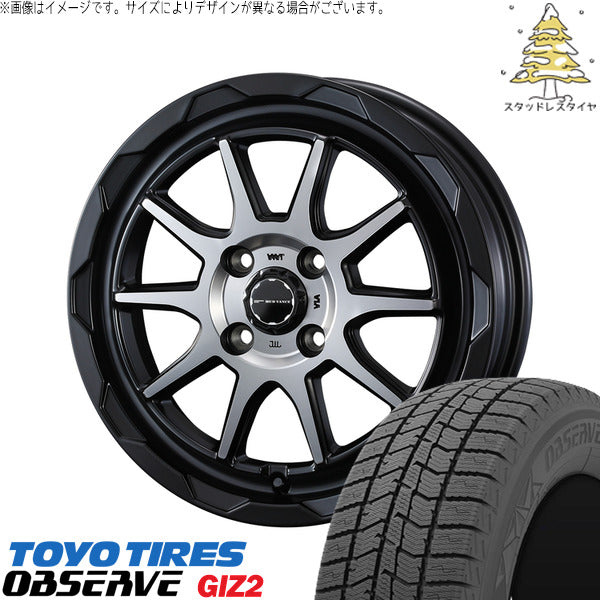 トーヨータイヤ OBSERVE 175/60R16 ＋ マッドヴァンス06 マットブラックポリッシュ 16インチ 6J +40 4H100P スタッドレス・ホイール4本セット。1枚目。
