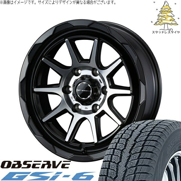 トーヨータイヤ オブザーブ Gsi-6 265/65R17 ＋ マッドヴァンス06 マットブラックポリッシュ 17インチ 8J +20 6H139.7P スタッドレス・ホイール4本セット。1枚目。
