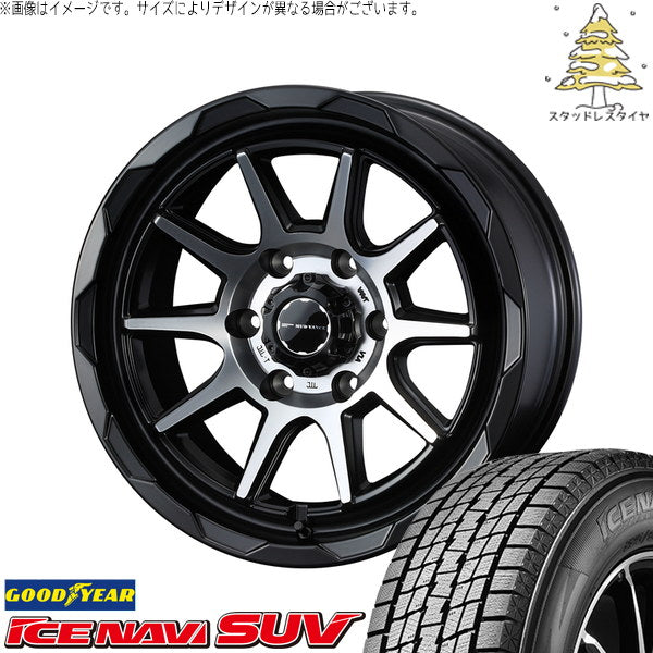 グッドイヤー アイスナビ SUV 285/60R18 ＋ マッドヴァンス06 マットブラックポリッシュ 18インチ 8J +20 6H139.7P スタッドレス・ホイール4本セット。1枚目。