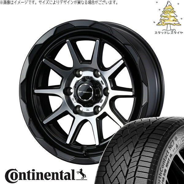 コンチネンタル ノースコンタクト NC7 215/65R16 ＋ マッドヴァンス06 マットブラックポリッシュ 16インチ 6.5J +38 6H139.7P スタッドレス・ホイール4本セット。1枚目。