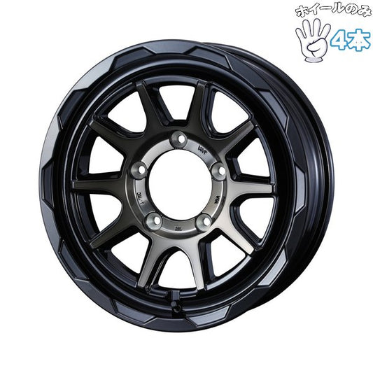 ジムニーシエラ ノマド JB JC74 15インチ アルミホイール 5穴139.7 | ウェッズ マッドヴァンス06 ブラックポリッシュ/ブロンズクリア 6J 4本