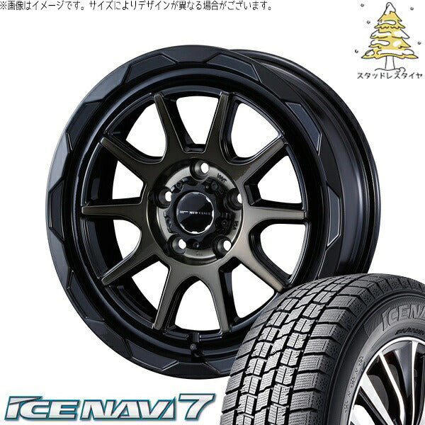 グッドイヤー アイスナビ7 175/60R16 ＋ マッドヴァンス06 ブラックポリッシュ/ブロンズクリア 16インチ 6J +40 5H100P スタッドレス・ホイール4本セット。1枚目。