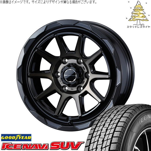 グッドイヤー アイスナビ SUV 265/60R18 ＋ マッドヴァンス06 ブラックポリッシュ/ブロンズクリア 18インチ 8J +20 6H139.7P スタッドレス・ホイール4本セット。1枚目。