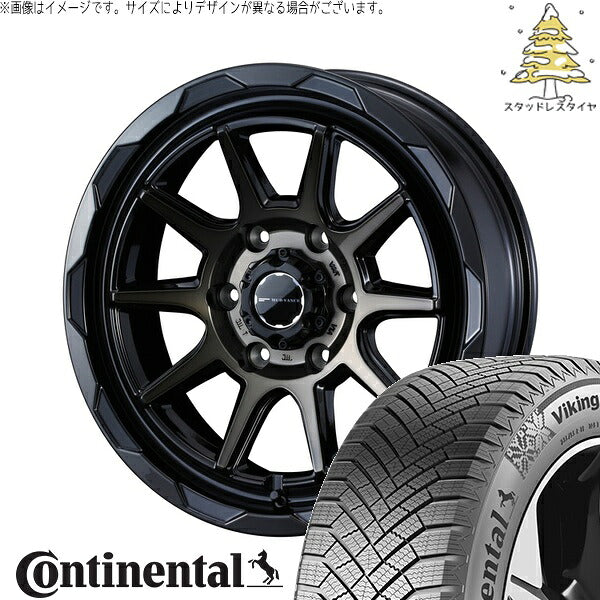 コンチネンタル バイキングコンタクト8 215/65R16 ＋ マッドヴァンス06 ブラックポリッシュ/ブロンズクリア 16インチ 6.5J +38 6H139.7P スタッドレス・ホイール4本セット。1枚目。