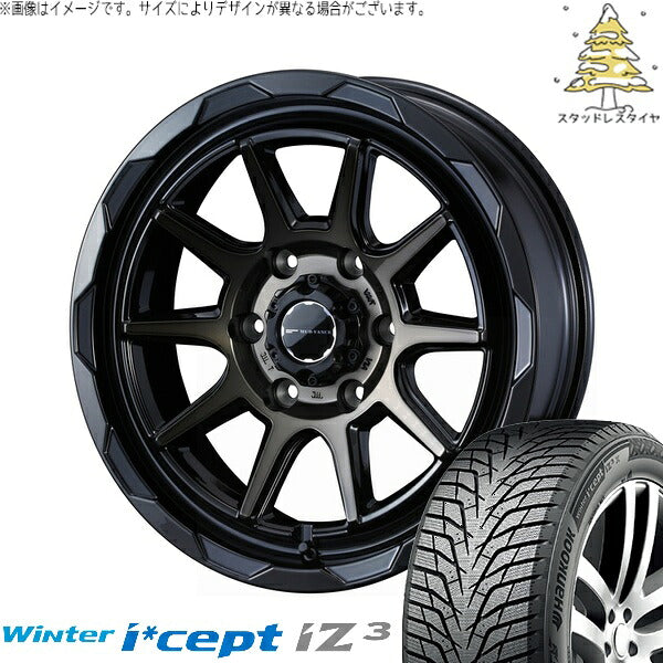 ハンコック ウィンターアイセプト IZ3 W636 215/60R17 ＋ マッドヴァンス06 ブラックポリッシュ/ブロンズクリア 17インチ 6.5J +38 6H139.7P スタッドレス・ホイール4本セット。1枚目。