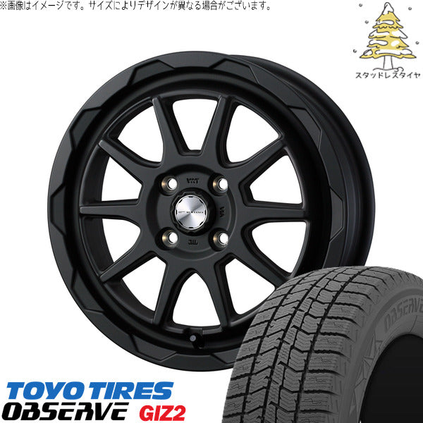 トーヨータイヤ OBSERVE 175/60R16 ＋ マッドヴァンス06 フルマットブラック 16インチ 6J +40 4H100P スタッドレス・ホイール4本セット。1枚目。