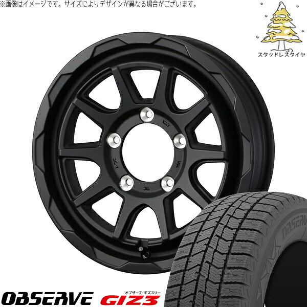 トーヨータイヤ オブザーブ GIZ3 215/70R15 ＋ マッドヴァンス06 フルマットブラック 15インチ 6J ±0 5H139.7P スタッドレス・ホイール4本セット。1枚目。