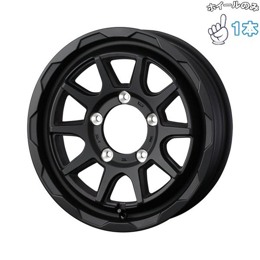 ジムニー JB JA 16インチ アルミホイール 5穴139.7 | ウェッズ マッドヴァンス06 フルマットブラック 5.5J 1本