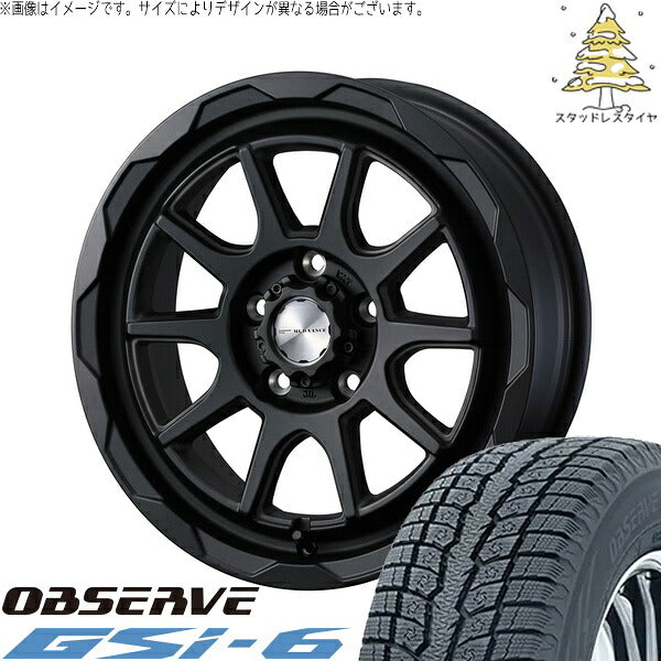 トーヨータイヤ オブザーブ Gsi-6 175/80R16 ＋ マッドヴァンス06 フルマットブラック 16インチ 7J +38 5H114.3P スタッドレス・ホイール4本セット。1枚目。